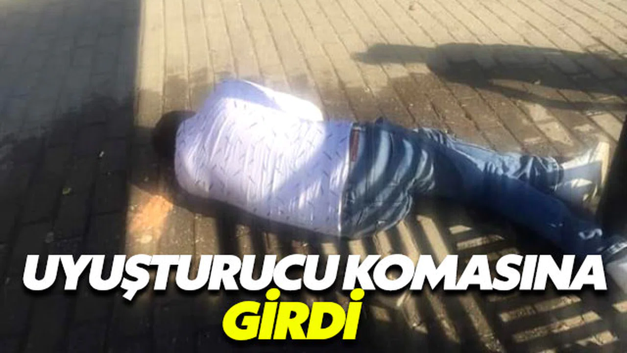 Sokak ortasında uyuşturucu krizine girdi