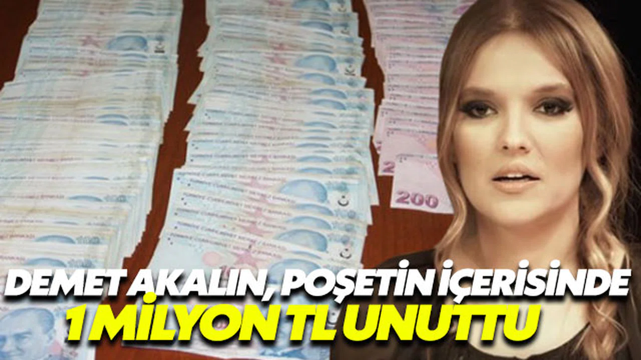 Demet Akalın, poşetin içerisinde 1 milyon TL unuttu