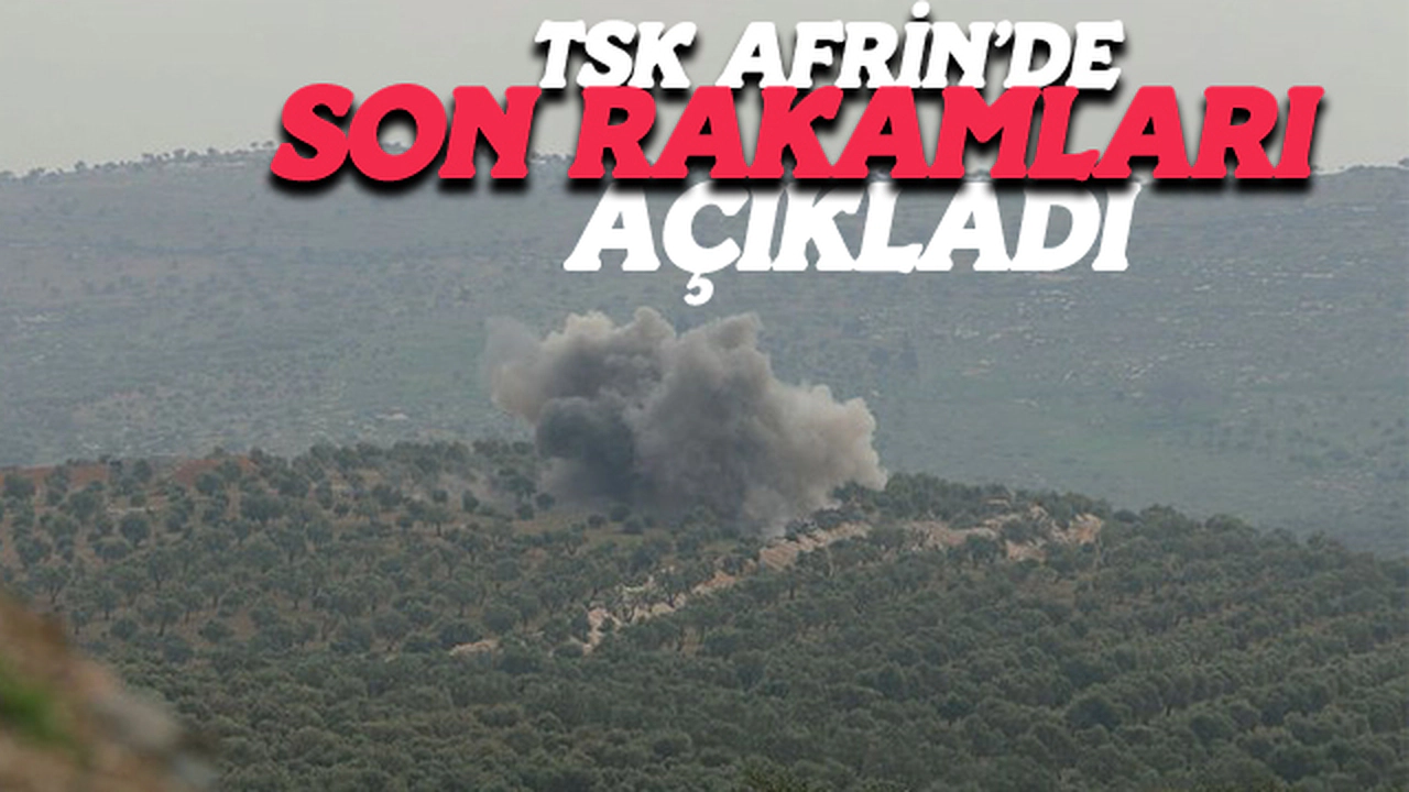 TSK Afrin’de Son Rakamları Açıkladı