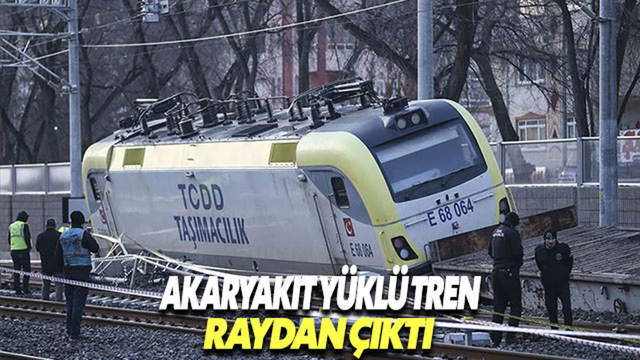 Ankara'da tren raydan çıktı