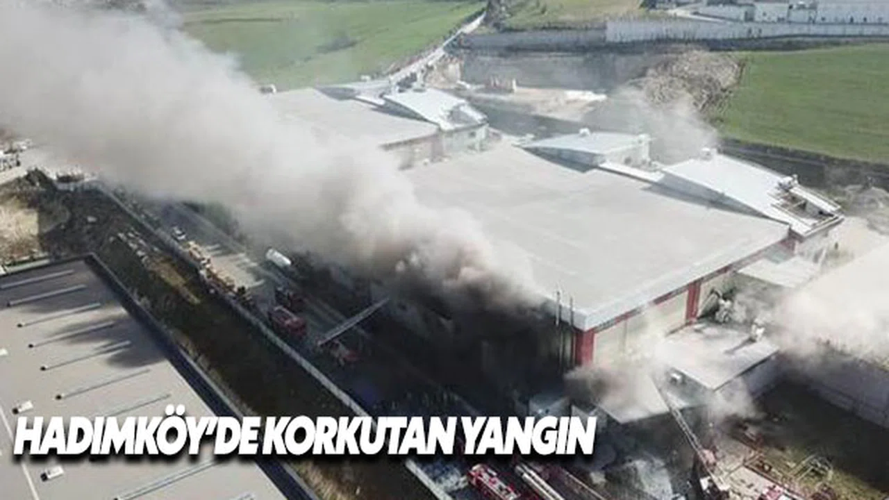 Hadımköy'de bir fabrikada yangın çıktı