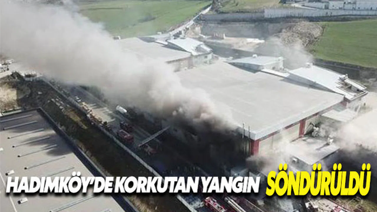 Hadımköy fabrika yangınında soğutma çalışmaları sürüyor
