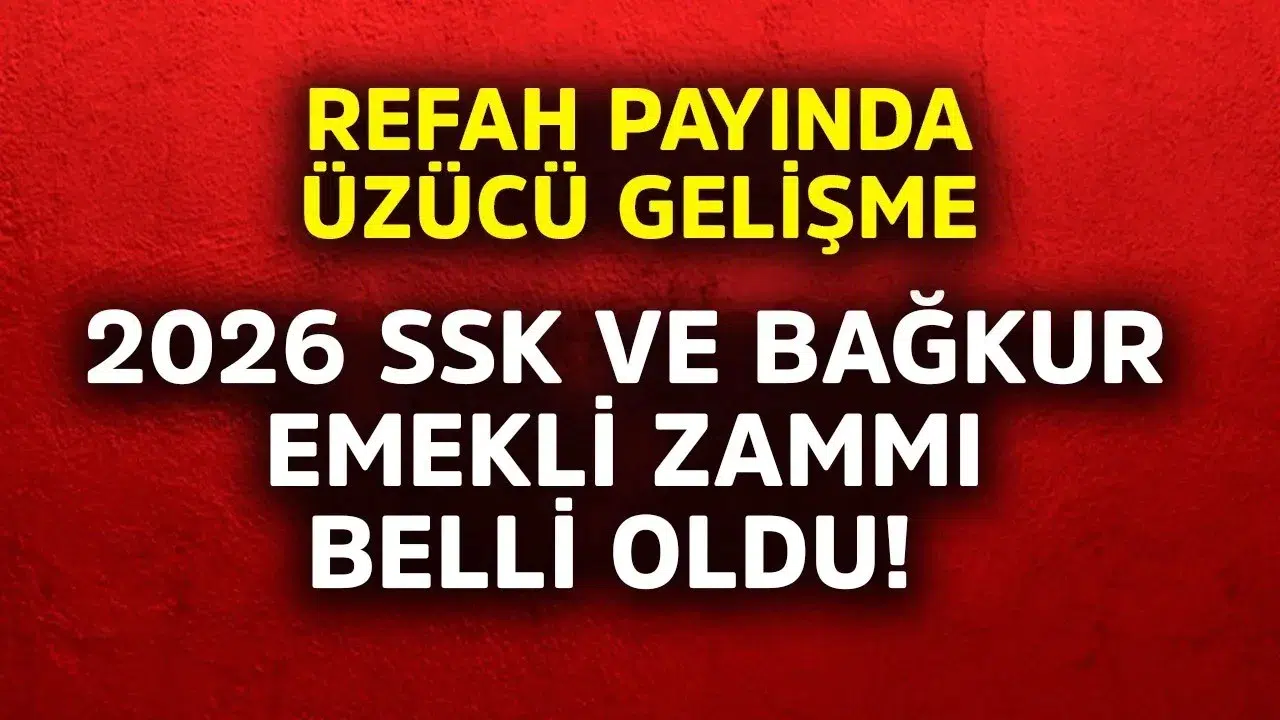 2026 SSK ve BAĞKUR Emekli Maaş Zammı Belli Oldu