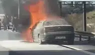 TEM Otoyolu'nda Yangın: Araç Hurdaya Döndü