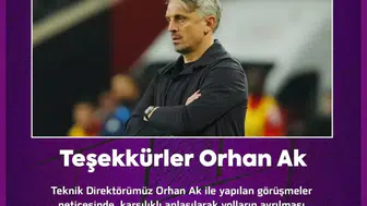 Eyüpspor, Teknik Direktör Orhan Ak ile Yollarını Ayırdı