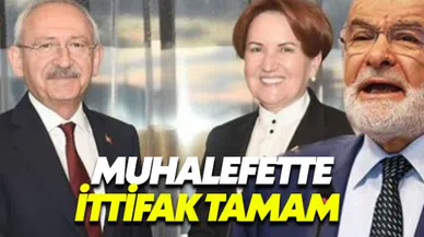 Muhalefet cephesinde ittifak çalışması tamamlandı