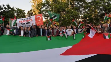 Beyoğlu’da İsrail'i protesto ettiler