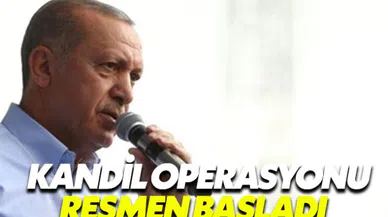 Cumhurbaşkanı Erdoğan Kandil'e operasyonun başladığını duyurdu