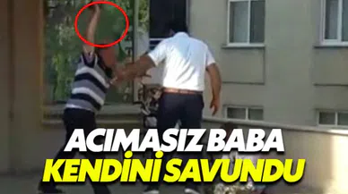 Engelli oğlunu sokak ortasında döven babadan pişkin savunma