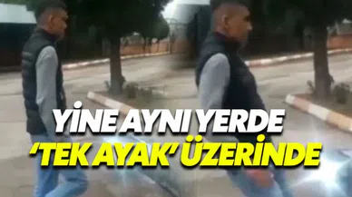 Atatürk büstüne tokat atan şahsa 'tek ayak' cezası