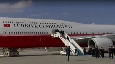 Son dakika Erdoğan yeni vip uçağıyla Paris'e gitti