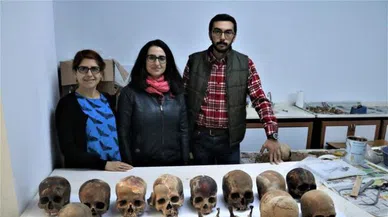 Antalya'da binlerce yıllık toplu mezar bulundu