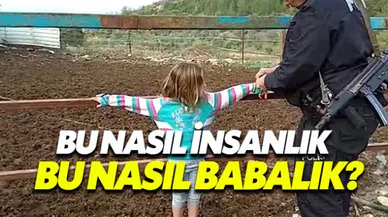 Suriyeli baba yaramazlık yapan çocuklarını çite bağladı