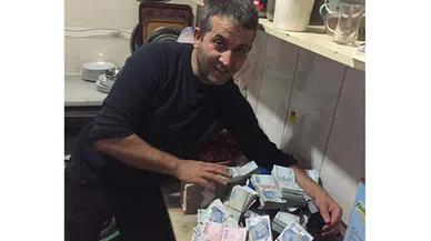 Aldığı gıda kolisinden 300 bin TL çıktı
