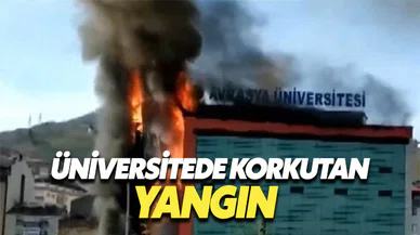 Avrasya Üniversitesi'nde korkutan yangın