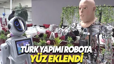 Konya'da Üretilen İnsansı Robota Yüz Eklendi