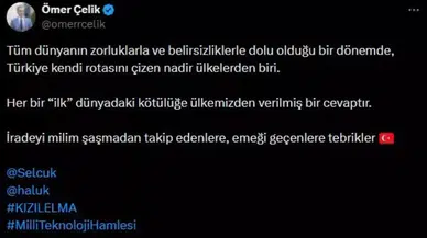 Ömer Çelik: Türkiye Kendi Rotasını Çizen Nadir Ülkelerden Biri