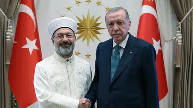 Cumhurbaşkanı Erdoğan, Eski Diyanet İşleri Başkanı Prof. Dr. Erbaş ile Görüştü