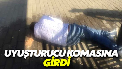 Sokak ortasında uyuşturucu krizine girdi