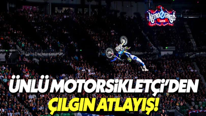 Çılgın motorsikletçi Thames Nehri'nde atlayış yaptı