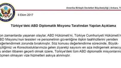 Şok gelişme!..Amerika Türkiye'ye kapılarını kapattı..