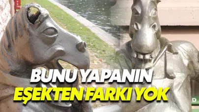 Porsuk Çayı Eşeği'nin kulaklarını kestiler