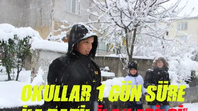 Kars'ta Okullara Ara Verildi Kar Tatili Geldi!