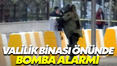 Valilik önünde bomba alarmı!