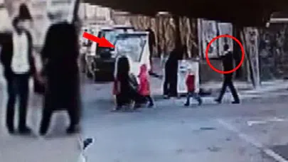 Hamile kadını çocuklarının yanında taciz etti