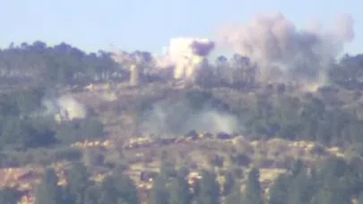 Burseya dağı’nda uçaklar ve tanklar hedefliyor topa tutuyor