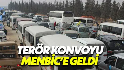 PKK konvoyu Menbic'e girerken görüntülendi