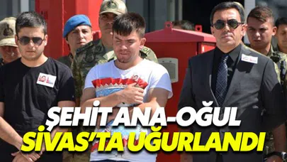 Hakkari'de şehit düşen anne oğulun cenazesinde gözyaşları sel oldu