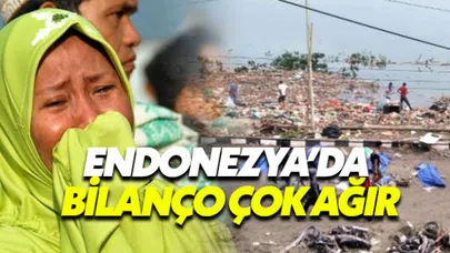 Endonezya'da depremin neden olduğu tsunamide bilanço ağır