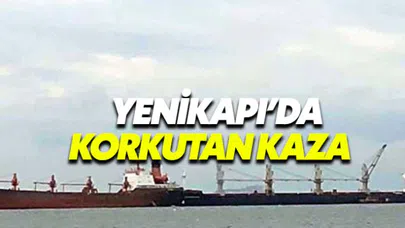 Yenikapı açıklarında korkutan kaza