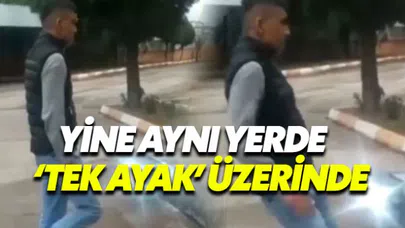 Atatürk büstüne tokat atan şahsa 'tek ayak' cezası