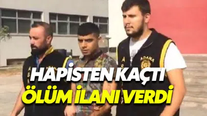 Cezaevinden firar etti Facebook'ta ölüm ilanı verdi