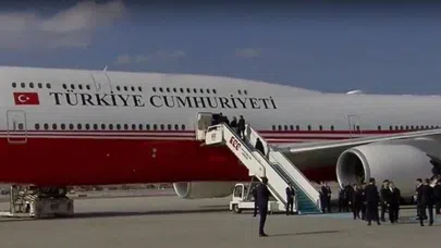 Son dakika Erdoğan yeni vip uçağıyla Paris'e gitti