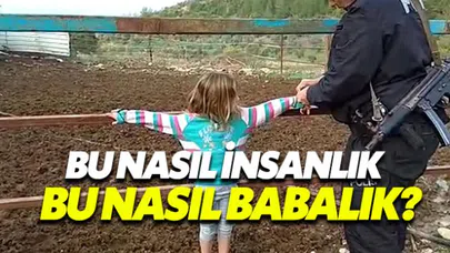 Suriyeli baba yaramazlık yapan çocuklarını çite bağladı