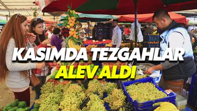 Kasım ayında pazar tezgahları alev aldı