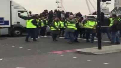 'Sarı Yelekliler' eylemi İngiltere'de
