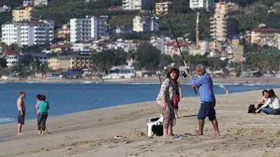 Alanya'da yazdan kalma günler yaşanıyor