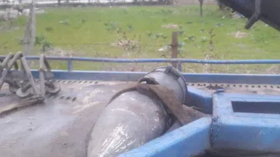 Gölcük'de patlamamış top mermisi bulundu