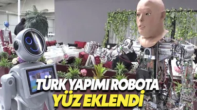 Konya'da Üretilen İnsansı Robota Yüz Eklendi