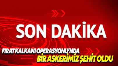Fırat Kalkanı Operasyonu'nda bir asker şehit düştü