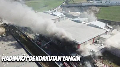 Hadımköy'de bir fabrikada yangın çıktı