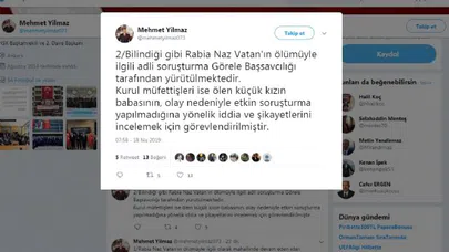 Hakimler ve Savcılar Kurulu'ndan 'Rabia Naz Vatan' açıklaması