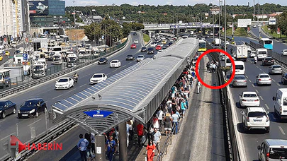 Metrobüsün altında kaldı!