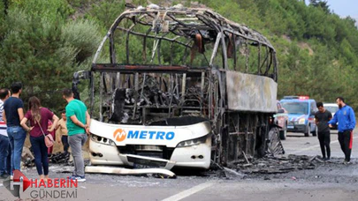 Metro Turizm otobüsü alevlere teslim