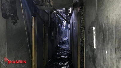 Ukrayna'da korkutan otel yangını!