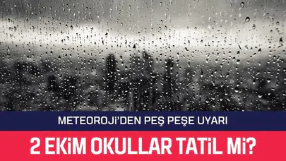 2 Ekim okullar tatil mi? Pazartesi okullara tatil var mı?